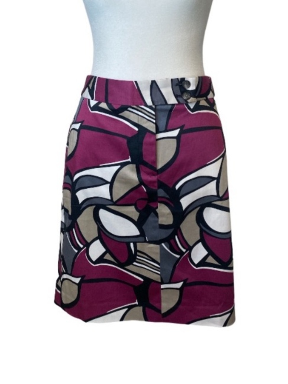 Ann Taylor Abstract Pencil Skirt